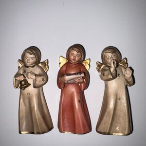 PEMA Set Of 3 Bellini Angels 4 Inch Woodcarvings Made In Italy
